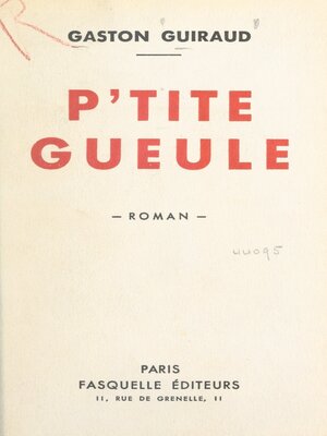 cover image of P'tite gueule